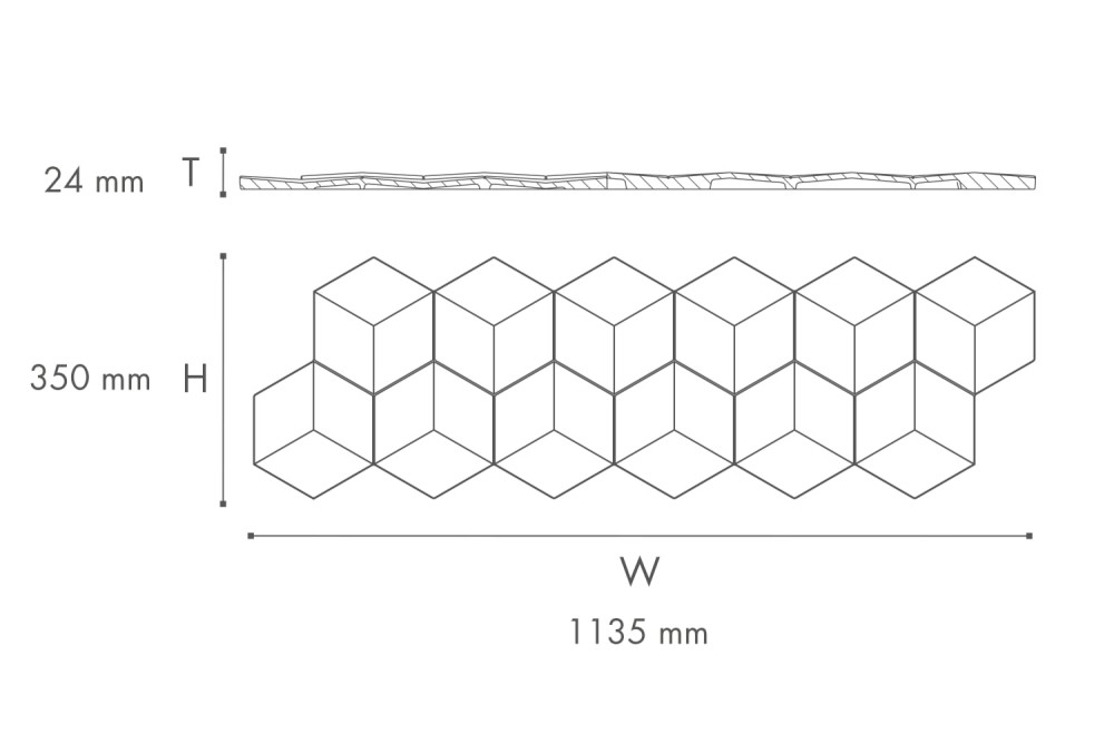 Dekorplate Wallpanels Arstyl Cube fra Deco Systems